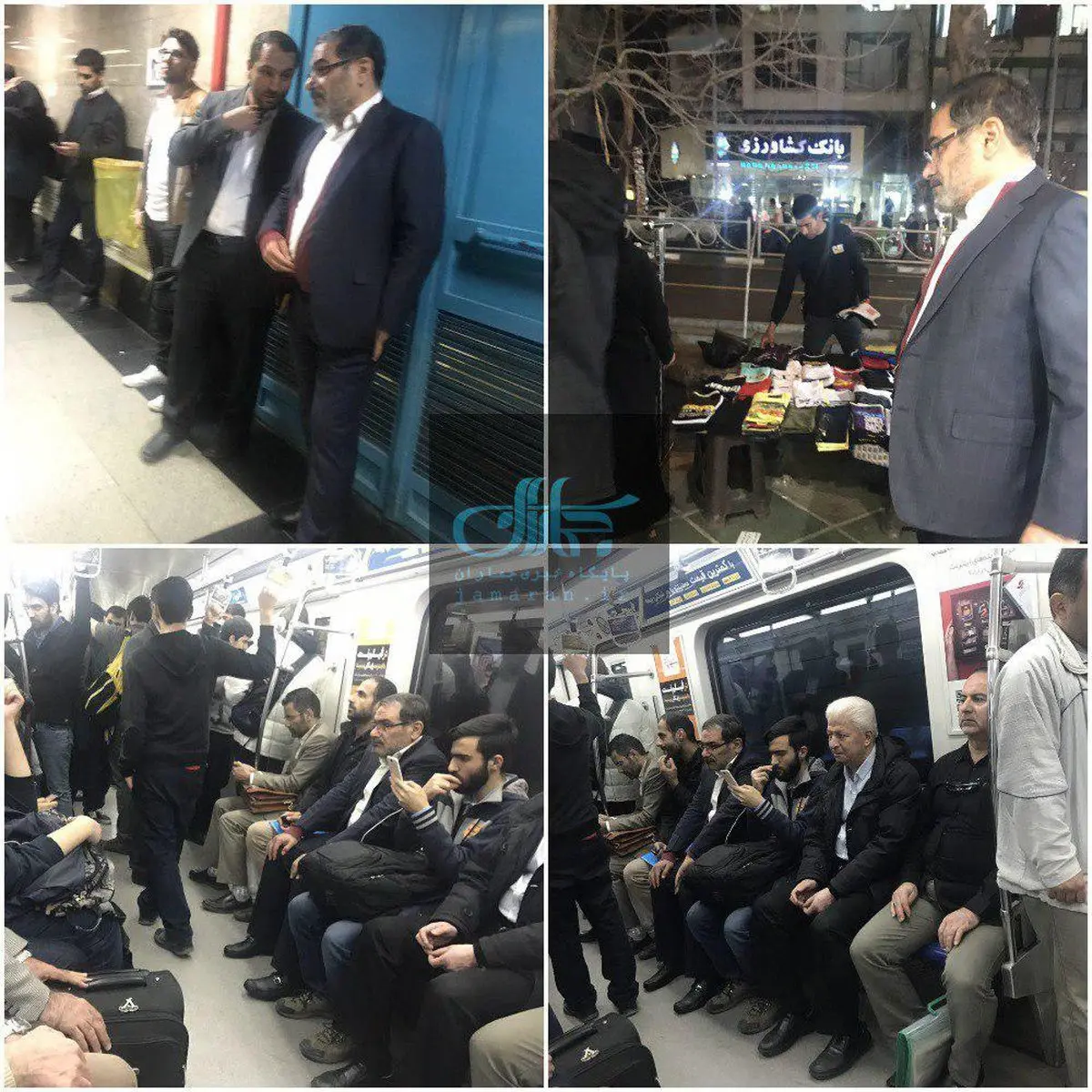 تصویری جالب از متروسواری شمخانی بدون محافظ