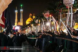 تصاویری از مراسم مشق شمشیر هیات نجف اشرف قم