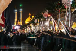 تصاویری از مراسم مشق شمشیر هیات نجف اشرف قم
