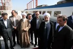 روایت تصویری بهره برداری از خط آهن تهران - همدان با حضور روحانی