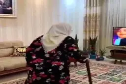 ببینید مادر عمو پورنگ چه جوری ورزش می کنه+فیلم