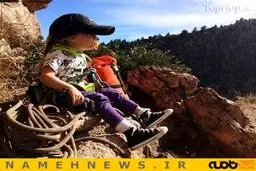 این دختر کوچکترین صخره نورد جهان است+تصاویر