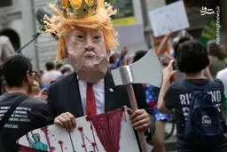 استقبال متفاوت از ترامپ در آمریکا/تصاویر