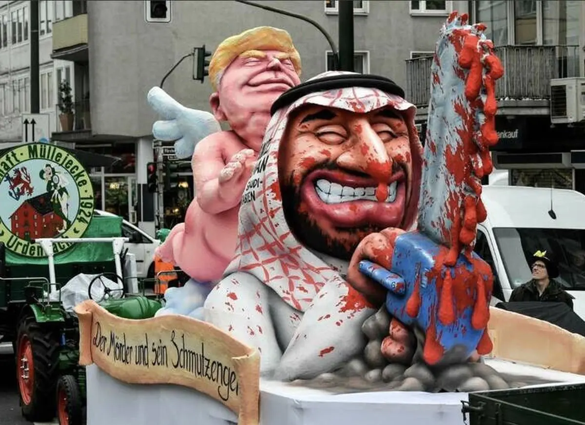 تمسخر قاتلان خاشقجی به سبک آلمانی/تصاویر