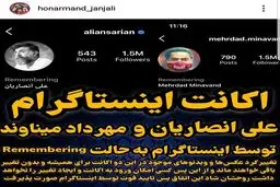 چه بر سر اکانت اینستاگرام انصاریان و میناوند آمد؟ + عکس