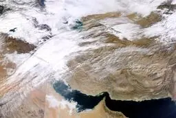 تصویر ماهواره ای از وضعیت جوی امروز ایران