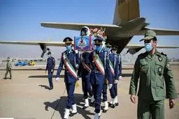 استقبال از پیکر خلبان شهید بیک‌محمدی در تهران+عکس‌ها