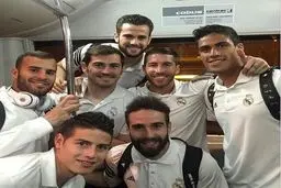 عکس یادگاری رئالی ها پس از فتح سویا