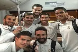 عکس یادگاری رئالی ها پس از فتح سویا