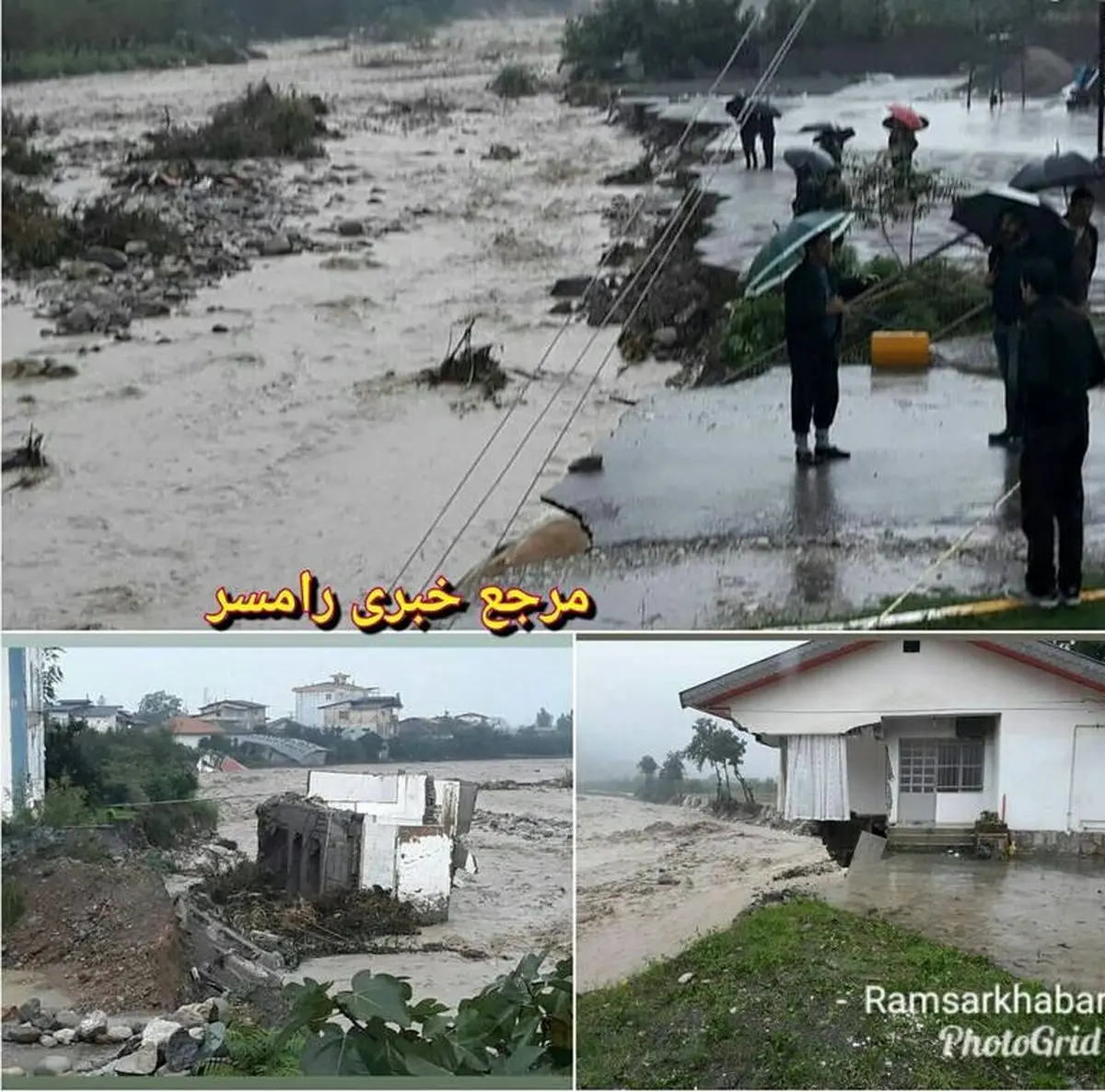 تخریب منازل براثر وقوع سیل در رامسر / عکس