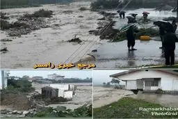 تخریب منازل براثر وقوع سیل در رامسر / عکس