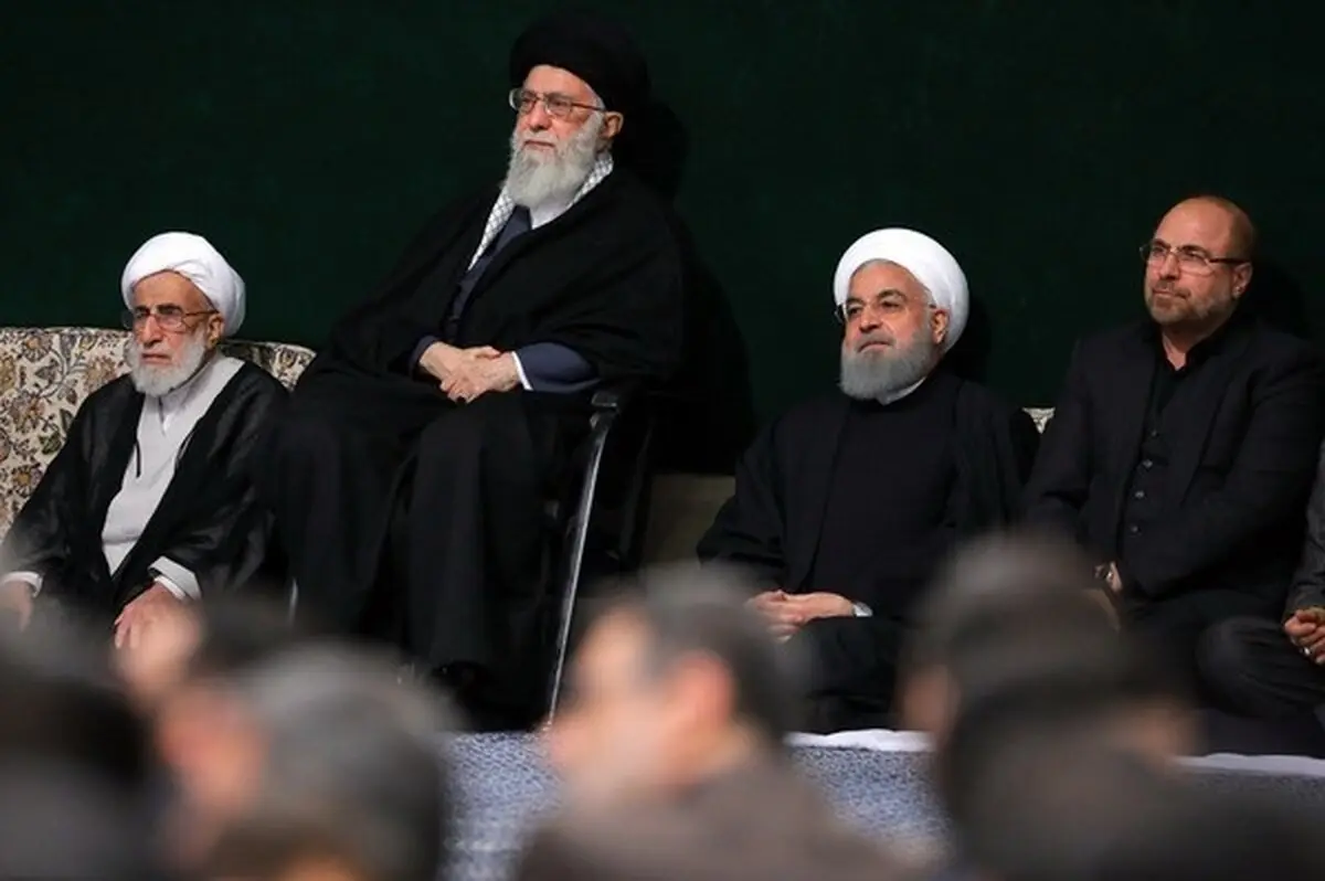 تصاویر مراسم عزاداری ایام فاطمیه با حضور رهبر انقلاب، حسن روحانی، قالیباف و...