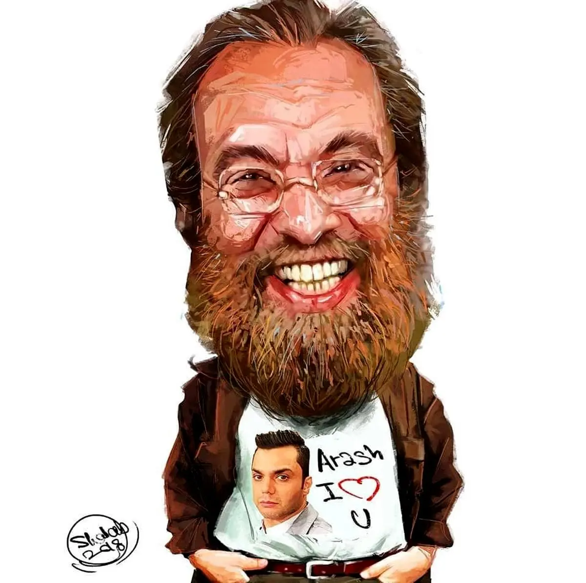 واکنش متفاوت لادن طباطبایی به برنامه جنجالی «من و شما» با کاریکاتوری از مسعود فراستی/ عکس