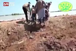 ببینید: جوان آفریقایی در حال امداد رسانی به مناطق سیل زده خورستان