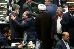 خوش و بش جالب کواکبیان و مطهری/ عکس