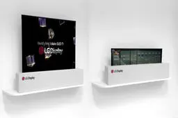 ال جی از تلویزیون اولد رول شونده ۶۵ اینچی با رزولوشن 4K رونمایی کرد