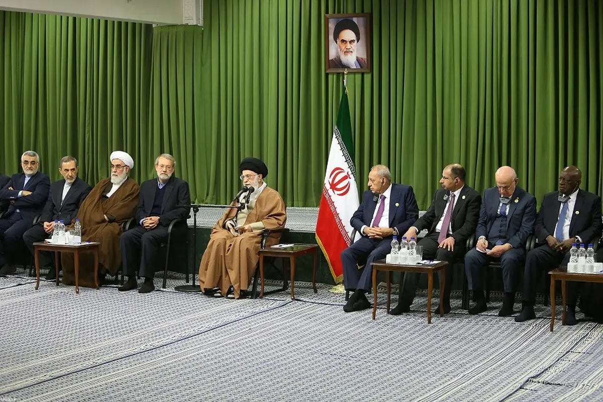 دیدار شرکت‌کنندگان کنفرانس اتحادیه بین‌المجالس با رهبر انقلاب/تصاویر