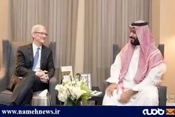 دیدار محمد سلمان با رئیس شرکت اپل/ عکس