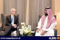 دیدار محمد سلمان با رئیس شرکت اپل/ عکس