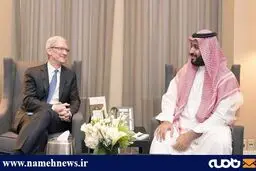 دیدار محمد سلمان با رئیس شرکت اپل/ عکس