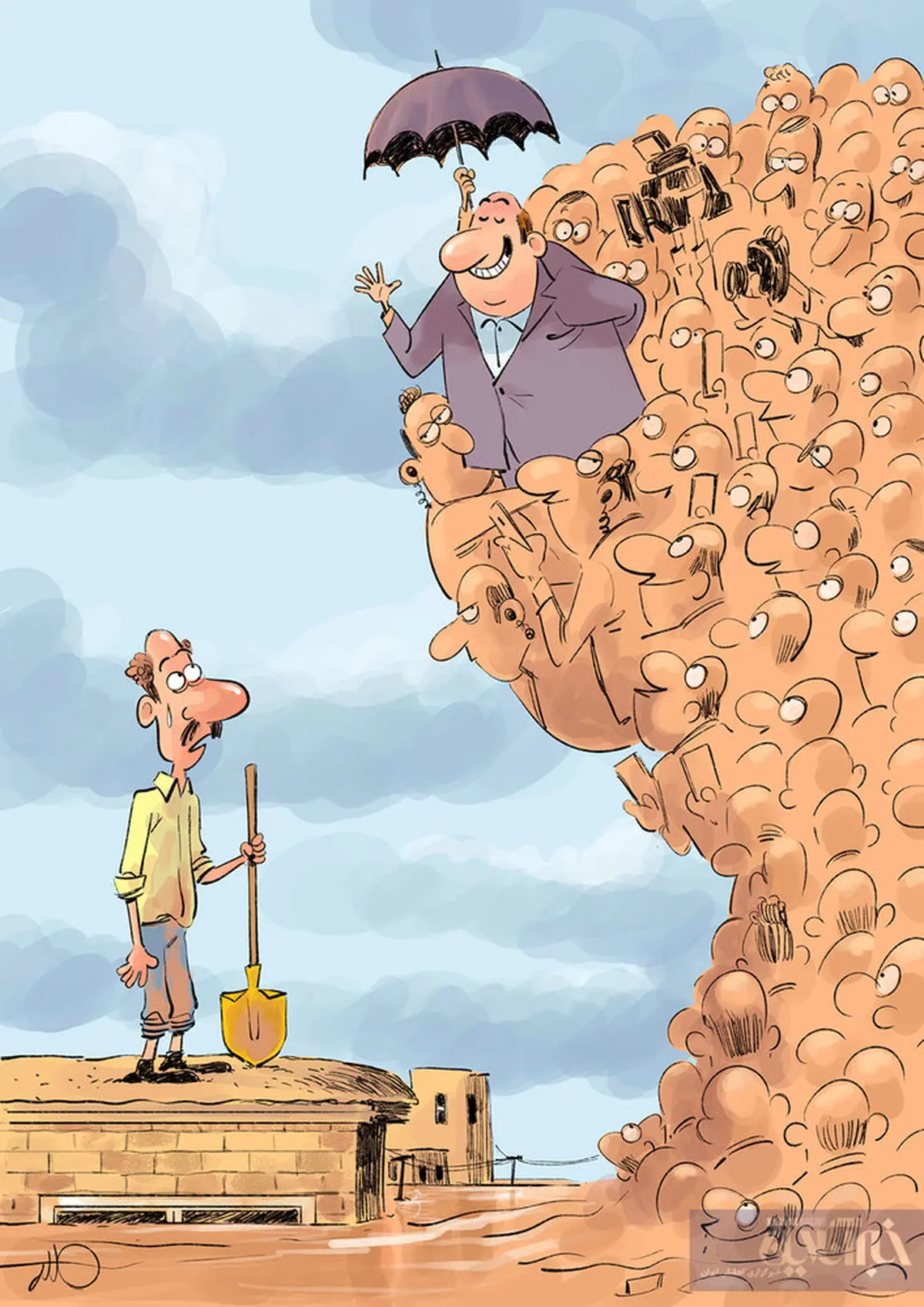 کاریکاتور / سیل، مردم و مسئولان!