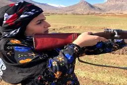 عکس فاطمه گودرزی در حال شکار!
