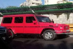 عکس بنز صورتی بنز در تهران!