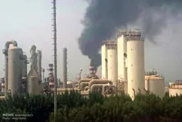 آتش سوزی یک ایستگاه گاز در عسلویه/تصاویر