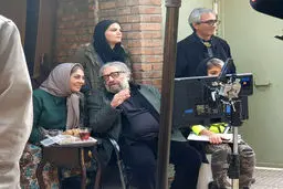 عکس / مسعود کیمیایی و نسرین مقانلو در پشت صحنه فیلم «خون شد»