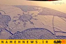 نقاشی حیرت انگیز روی برف!+تصاویر