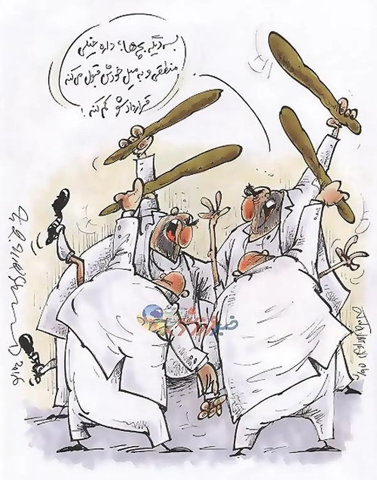 قرارداد بازیکنان را این‌طوری کم می‌کنند!/کاریکاتور