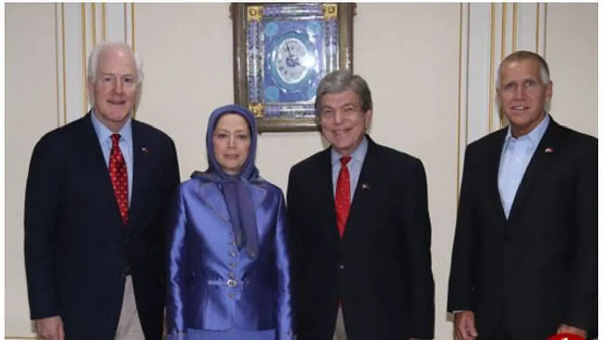 دیدار 3 سناتور آمریکایی با سرکردۀ گروه منافقین + عکس