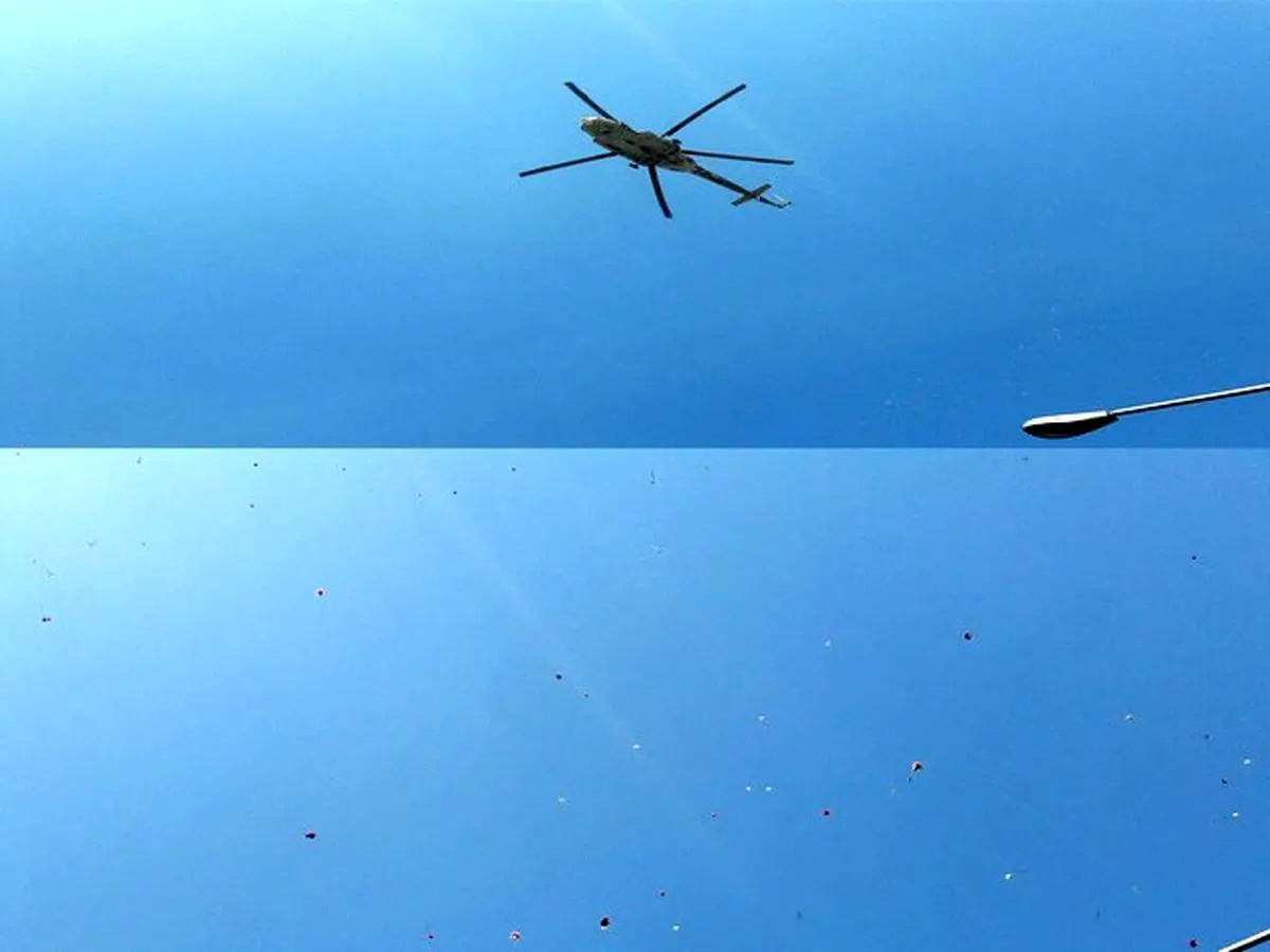 گلباران پیکر شهدای آتش نشان حادثه پلاسکو