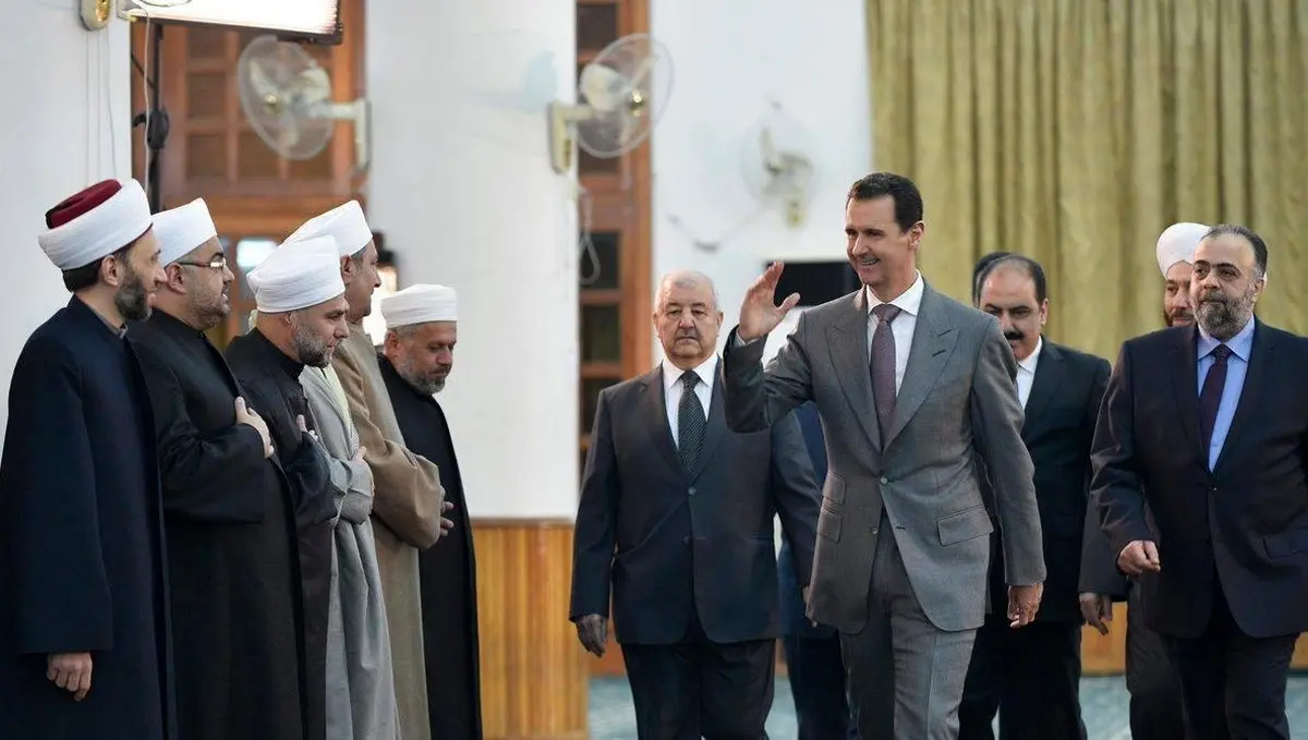 بشار اسد در مراسم میلاد پیامبر اکرم(ص) /عکس