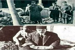 عکس: تصويرى از رضاشاه در حال نبش قبر كريم خان زند