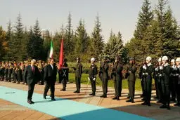 استقبال رسمی از جهانگیری از سوی نخست وزیر ترکیه در آنکارا/ عکس