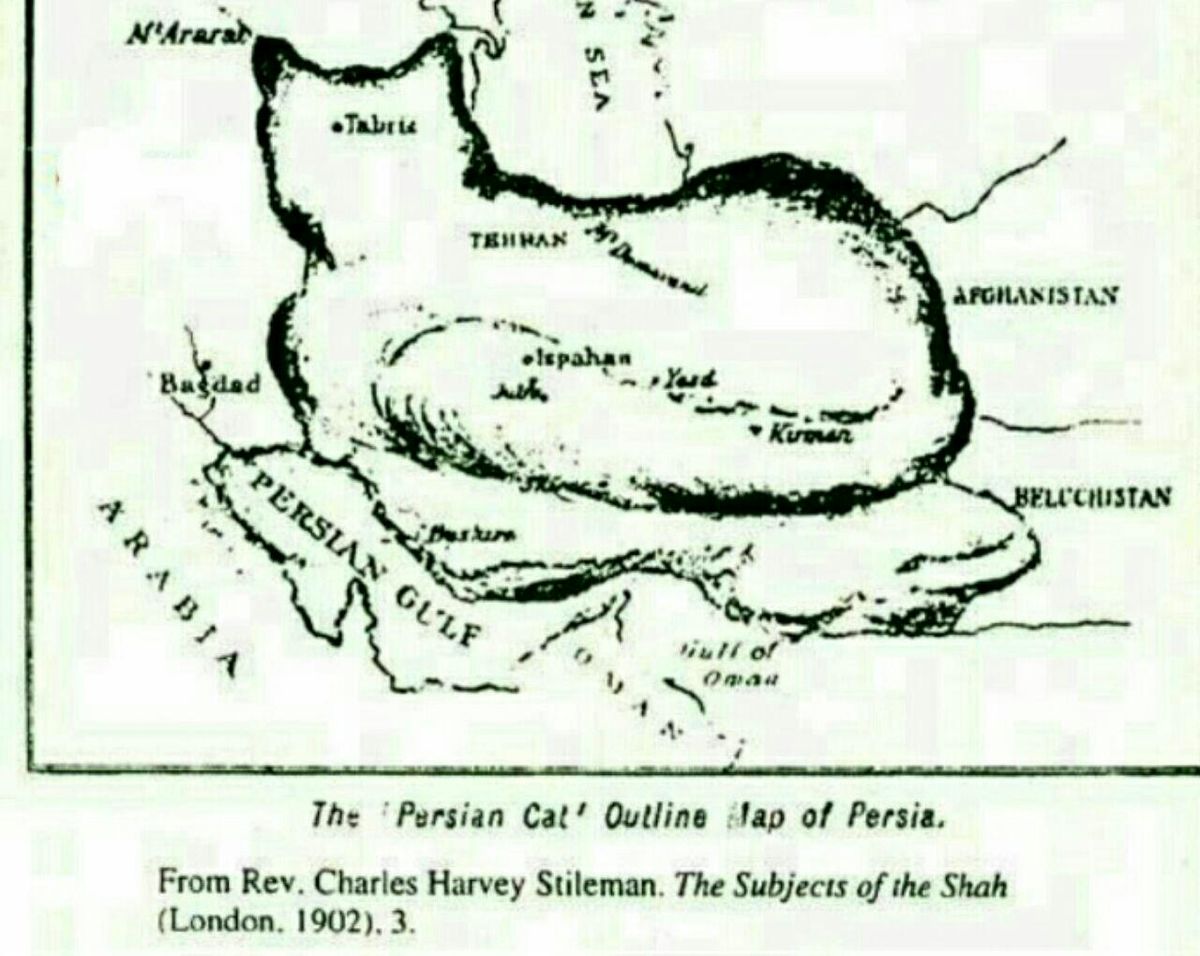 قدیمی ترین نقشه از ایران به شکل گربه/عکس