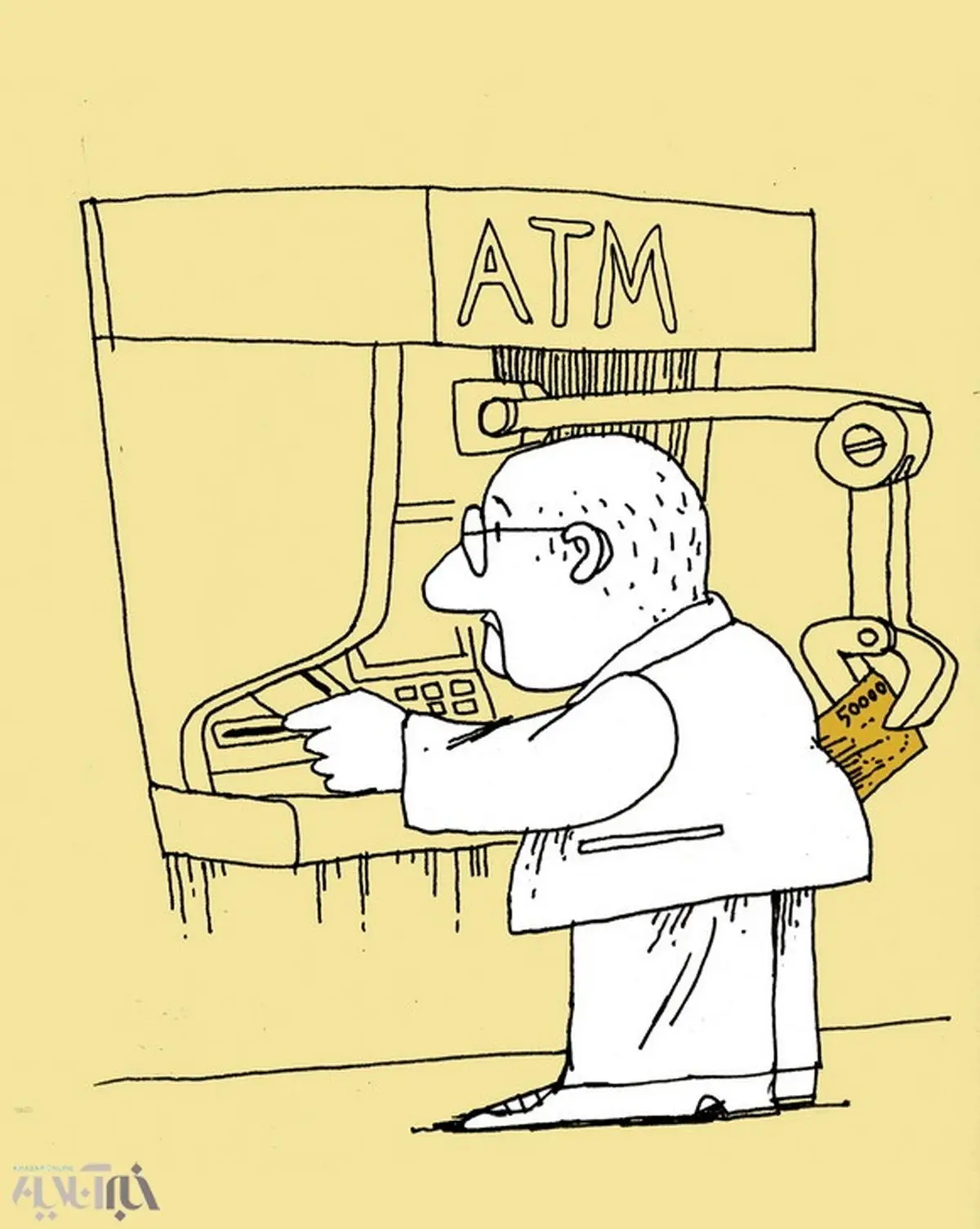 دلخوری مردم از بانک ملی/کاریکاتور