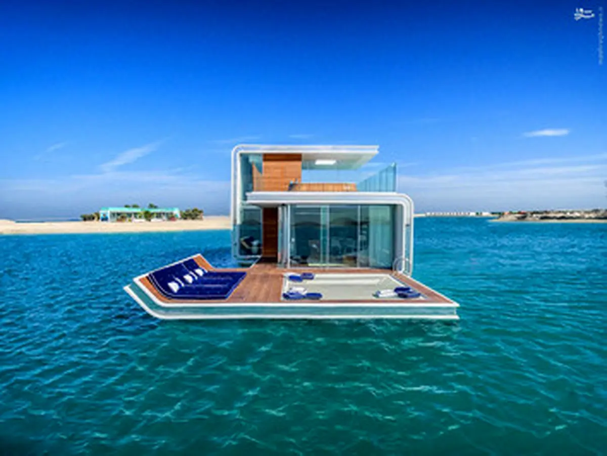 ویلاهای شناور در آب دبی/ تصاویر