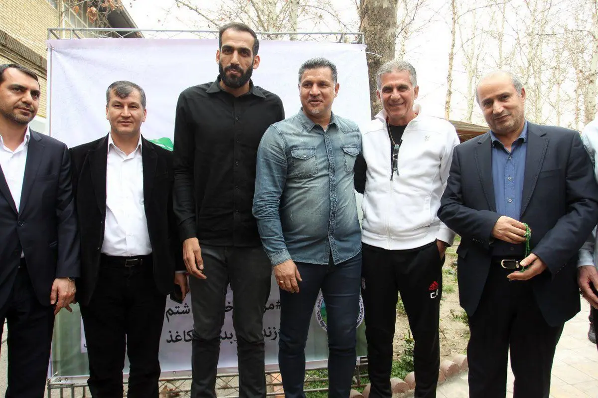 مراسم درختکاری با حضور کی‌روش، علی پروین و علی دایی /تصاویر