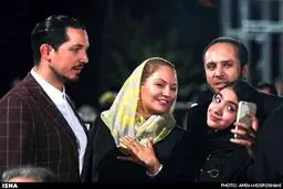 عکس: سلفی با مهناز افشار و یاسین رامین در جشن خانه سینما
