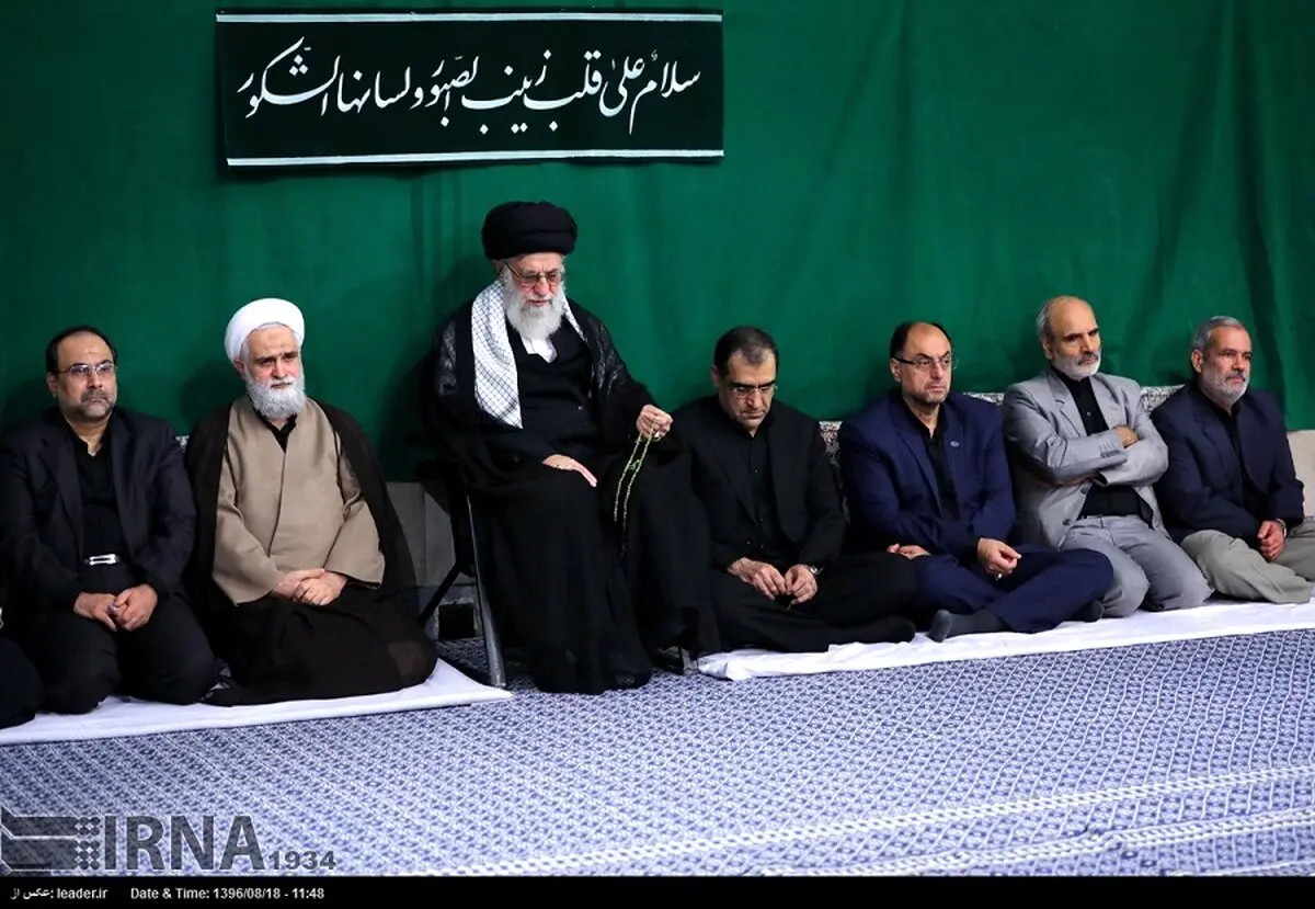 مراسم عزاداری اربعین حسینی با حضور هیات ‌های دانشجویی در حضور رهبر انقلاب/تصاویر