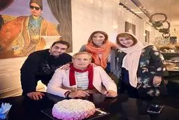 پوریا پورسرخ و فاطمه گودرزی در جشن تولد مجید مظفری