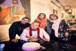 پوریا پورسرخ و فاطمه گودرزی در جشن تولد مجید مظفری