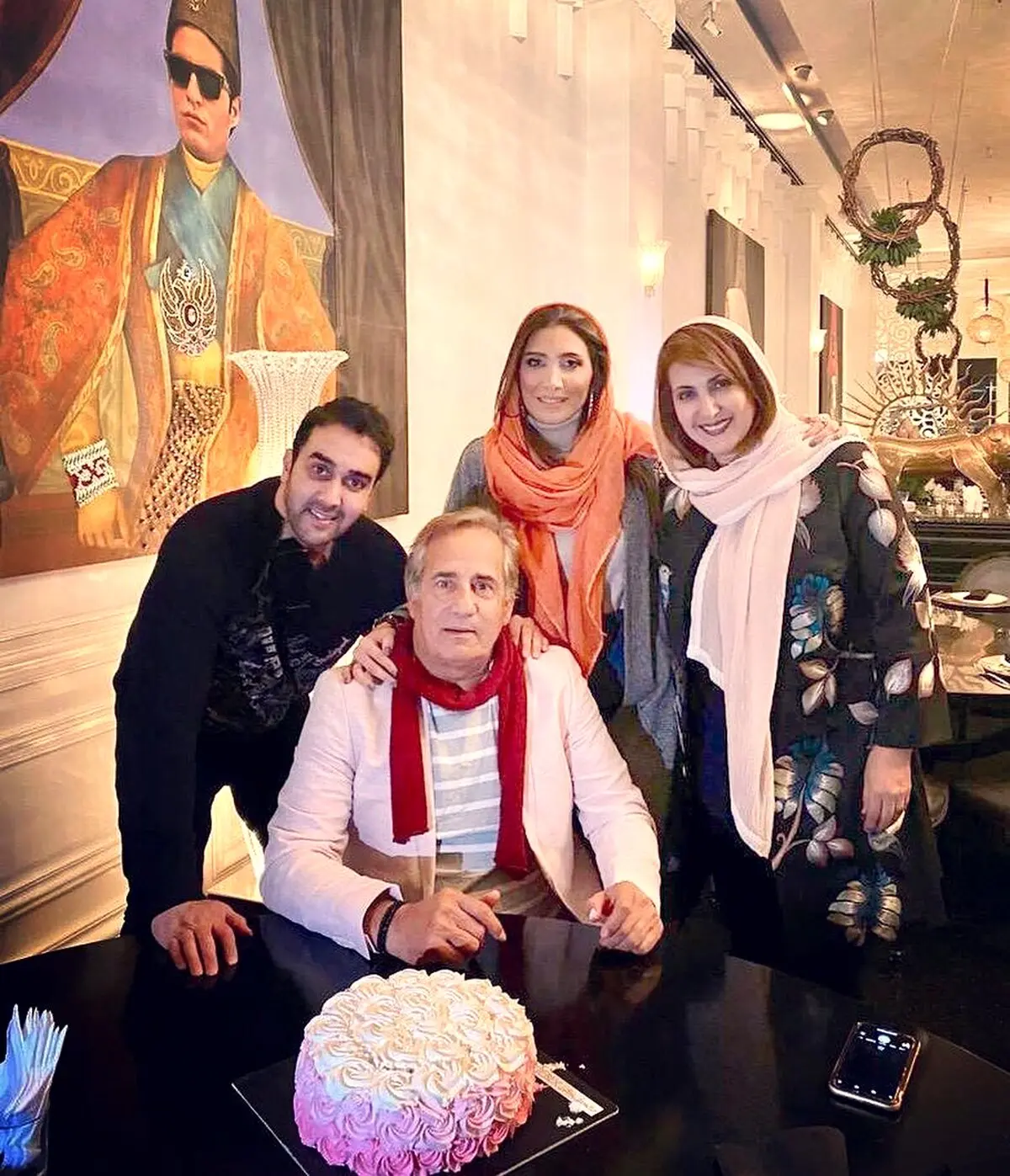 پوریا پورسرخ و فاطمه گودرزی در جشن تولد مجید مظفری