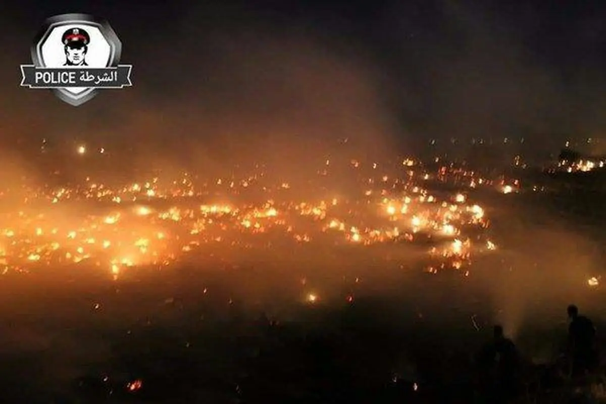 وقوع آتش‌سوزی گسترده در حومه جنوبی دمشق