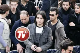 محسن یگانه در مراسم تشییع پیکر مرتضی پاشایی/ عکس