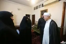 احوالپرسی و حضور هاشمی در بیت آیت الله طبسی/تصاویر