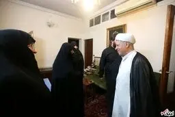 احوالپرسی و حضور هاشمی در بیت آیت الله طبسی/تصاویر
