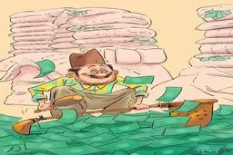 لحاف‌دوز ۳۰ میلیارد تومنی! / کاریکاتور